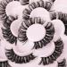 Eyelashes Dramatic Crisscross Faux Mink Lashes Wispy Russian Volume Strip False Eye Lashes 10 Pairs Medium Length