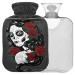 Naanle Rose Sugar Skulls Heat bottle MITEVED Transparent hot water bottle Handfoots Heating bags for pain relief heat and cold therapy 1L