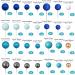56 PCS Ball Cake Topper Decorations Pearl Balls Cupcake Cake Insert Topper for Birthday Party Wedding Decoration Supplies Blue Series Eight Colors - Buy Online on GoSupps.com