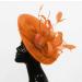 Womens Sinamay Fascinator Hat - Orange Wedding Headband for Elegant Occasions | Shop Internationally - Buy Online on GoSupps.com