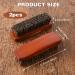 Amabro 2PCS Horsehair Shoe Shine Brushes - Leather & Suede Polish | Wood Handle for Boots, Shoes, Car Seats & More - Buy Online on GoSupps.com