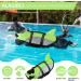 Alagirls Ripstop Shark Dog Life Jacket - Adjustable High Buoyancy Flotation Vest for Small Dogs (XS 33-43cm) - Pet Rescue Coat in Green/Gray - Buy Online on GoSupps.com