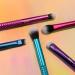 MODA Pro 5pc Deluxe Eye Makeup Brush Kit | Shader Crease Detail Smudger & Liner Brushes - Multi-Colored Metallic | International Shipping Available - Buy Online on GoSupps.com