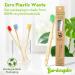 Bamboogaloo Kids Bamboo Toothbrushes | Eco-Friendly 4 Pack with Free Cotton Swab | Soft BPA-Free Bristles | Natural & Biodegradable Packaging - Buy Online on GoSupps.com