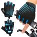 JTEG MTB gloves semi -finger summer bicycle gloves for men and women shockproof fleece -active convenient slide Suitable for motorcycled bicycles and other sports S blue