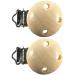 Pacifier clip 2x clips natural wood pollutant-free pacifier clip baby clip