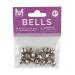 MAHITOI 18-PC Silver Jingle Bells 0.375" 9.5mm Holiday Season, Home Dcor & Craft Projects, Decor Wreaths or Pet Collar & Hear The Jingling Chimes, Napkin Rings, Jewelry, Gift Wrap Bells for Crafts.
