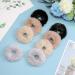 8-Piece Furry Faux Rabbit Fur Hair Scrunchies Set - Dark Color | Elastic Hair Bands for Women and Girls - Buy Online on GoSupps.com