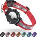 Airtag cat neck band JiaraRui reflective Air Tag cat neck band GPS cat neck band with adjustable and bell integrated Apple Air Tag cats collar suitable for cats puppies red 9-13 inch (23-33cm) red