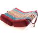 Zafuko Large Foldable Cushion - Organic Kapok Filling | Portable Soft Yoga Prop | Blue/Burgundy - Buy Online on GoSupps.com