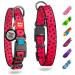 Waudog Nylon collar dog dog hewing band Big dog dog collar medium-sized dog collar little dog dog dogs neck band nylon dog cloak puppy adjustable digital dog brand watermelon (pink) 31-49 cm length 25 mm width