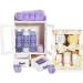 Brubaker cosmetics 2 in 1 care set lavender & vanilla rose mint - large 15 -part wellness set - ladies shower and swimming set - women beauty gift set with decoration wooden cabinet