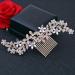 Elegant Rhinestone Bridal Hair Clip - Sparkling Crystal Hairpin for Wedding - Rose Gold Flower Leaf Design - Hair Accessories for Women & Girls - Buy Online on GoSupps.com