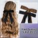 2 Pack Hair Bows for Women Black Bow Hair Clips French Barrette with Long Silky Satin Hair Ribbons for Women Girls(Black Brown) - Buy Online on GoSupps.com