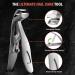 BEZOX Angled Head Nail Clippers for Seniors - Premium Steel Toenail Clipper with Catcher (Silver) - Buy Online on GoSupps.com