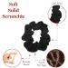12 Pack Small Cotton Hair Scrunchies in Black - Soft and Gentle for All-Day Comfort - Buy Online on GoSupps.com