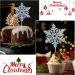 10pcs Christmas Cake Topper White Sliver Glitter Snowflake Cupcake Toppers Xmas Snowflake Cake Decoration for Holiday Winter Theme Cupcake Picks Baby Shower Christmas Cake Toppers E-white Snowflake - Buy Online on GoSupps.com
