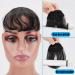 NICENEEDED Black Clip in Fake Bangs Hair Clip in Extensions Faux Bangs Wavy Curly Long Side Air Bangs Clips Hair Pieces Barrettes for Women - Buy Online on GoSupps.com