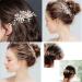 Wedding Hair Clip Hair Accessories for Women Handmade Flower Rhinestone Headpiece Hair Pins for Bridal Bridesmaid Girls (Rose Gold) - Buy Online on GoSupps.com
