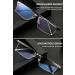 Buy Lanomi Self-Tinting Photochrome Reading Glasses - Stylish Metal Half Frame Gradient Gray UV Protection Multiple Strengths 1.0 to 3.5 - Ideal for Outdoor Reading | International Shipping Available - Buy Online on GoSupps.com