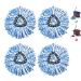 4 Pack Rinse Clean Spin Mop Replacement Head for 2 Tank System Triangle Mop Head, Blue EasyWring Mop Head Refills, 100% Microfiber, Deep Cleaning for Cleaning All Hard-surfaced Floors
