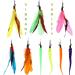 Interactive 11-Piece Buddy Wild Cat Toy Set with Teaser Wands and Feather Worms - Vibrant Colors - Exercise Toys for Cats and Kittens - Buy Online on GoSupps.com