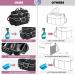 LoDird Cleaning Caddy Bag with 3 Compartments and Pockets - Black/Grey, Organizer for Supplies - Handle & Shoulder Strap, Multifunctional - Buy Online on GoSupps.com