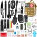 235Pcs Emergency Survival Kit and First Aid Kit Professional Survival Gear Tool with IFAK Molle System Compatible Bag, Gift for Men Camping Outdoor Adventure Boat Hunting Hiking Home Car & Earthquake Camouflage