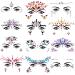 SIQUK 12 Sets Face Gems Mermaid Face Jewels Rave Face Crystal Gems Eye Face Body Face Jewel Stickers for Festival Party Flaming
