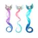 Xuxisowo 6-Colors Unicorn Hair Bows Clips for Girls Kids - Glitter Braided Curly Gradient Color Wig Extensions (6PCS) - Buy Online on GoSupps.com