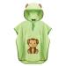 Laynenburg Premium bathing poncho children with hood - 100% cotton - Oeko Tex - Baby young girls towel poncho terryon 3-5 years of green - monkey