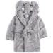 Bamu Baby Town Bathrobe for Boys & Girls | Soft Plush Fleece Hooded | Sizes 6-24 Months & 2-6 Years | Elephant Gray - Buy Online on GoSupps.com