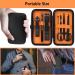 8PC Black-Orange Manicure Set for Men | Travel Nail Care Kit | Personal Care & Pedicure Tools | Perfect Gift for Family & Friends - Buy Online on GoSupps.com