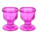 WHOLELIFEOBJECTS Glass Eye Wash Cup with Engineering Design to Fit Eyes for Effective Eye Cleansing - Eye Shaped Rim  Snug Fit Set of 2 (Pink)