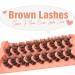 ALICE G 9 Pairs Pack Brown Wispy False Eyelashes - DIY Lash Clusters for Fluffy Volume | Mink Strip Lashes Look Like Eyelash Extensions - Fake Eye Lashes - Buy Online on GoSupps.com