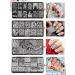 EBANKU 8 PCS Nail Stamping Plates Set - Flowers, Butterflies, Leaves & Ripples | DIY Nail Art Decoration Kit with Rotation Stamper & Scraper - Buy Online on GoSupps.com