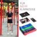 Fitness Band Pull Up Resistance Band Set - Tapping Aid & Training Book | Home Gym Equipment for Calisthenics & Bodybuilding - Buy Online on GoSupps.com