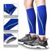 Calf Compression Sleeves Men Running Socks - 2 Pairs, 15-20mmHg Support for Shin Relief & Varicose Leg, Breathable Medical Brace Wrap (Black+Blue, XXL) - Buy Online on GoSupps.com