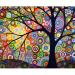 MXJSUA Diamond Painting Kits for Adults  Round Full Drill Diamond Painting Kits 5D DIY Diamond Painting by Number Kits Diamond Art Kits for Home Wall Decor Geometric Colored Tree 12x16 Inch