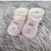 Royal Icon 2 x Pairs Baby Booties 0-3 Months | Soft & Stylish Newborn Slippers | Ideal for Indoor & Outdoor Use | White Pink Teddy Design - Buy Online on GoSupps.com