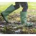 HISEA Men's Steel Toe PVC Rubber Rain Boots - Waterproof, Slip Resistant Knee Boots for Outdoor Work, Fishing, Agriculture & Industrial - Size 10, Black - Buy Online on GoSupps.com