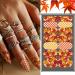 Gorvalin Maple Leaf Fall Nail Wraps - 12 Sheets | Self-Adhesive Thanksgiving Nail Art Stickers for Women and Girls | DIY Nail Design Decoration - Buy Online on GoSupps.com