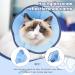 Xialvyu Foldable Protective Cat Collar - Adjustable Soft Blue Recovery Collar for Cats & Small Dogs After Surgery & Injury - Buy Online on GoSupps.com