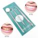 Stainless Steel Dental Plaque Remover Kit - 3 Pcs Dental Cleaning Set with Dentist Mirror for Men, Women, Kids - Home Use - Buy Online on GoSupps.com