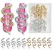 Noverlife 10PCS Snake-Shape Nail Art Charms with Rhinestones, Gold & Sliver Snake Wave Nail Studs Diamonds, Retro Nail Jewelry Accessories for DIY Crafts Nail Art Decorations 10PCS - Gold & Silver