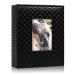 RECUTMS 4x6 Photo Album Can Hold 200 Photos Black Inner Page Button Grainy Leather Pocket Album Small Commemorative Photo Book 4x6 ValentineS Day Gift Wedding Birthday Small Photo Albums (Black) Black 200 Pocket