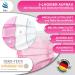 Kela OP Mask - 100x Pink Medical Masks | Made in Germany | Oeko-Tex Standard | Premium Respiratory Protection Masks - MNS Type IIR Disposable Masks 100 Pack - Buy Online on GoSupps.com