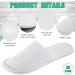 Satinior 20 Pairs White Terry Slippers for Wedding Guests | Unisex Hotel & Spa Slippers | Comfortable Waffle Pattern Guest Slippers - Buy Online on GoSupps.com