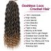 Goddess Locs Crochet Hair - 20 Inch Wavy Faux Locs for Black Women - Ombre Synthetic Braids Hair Extensions - Pack of 6 (T1B-27) - Buy Online on GoSupps.com