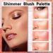 Shimmer Blush Palette: 4 Colors Long-Lasting 3-in-1 Blusher for Women - Contour, Highlight, and Enhance Cheeks with Natural-Looking Powder, Smudge-proof and Sweat-Resistant - Buy Online on GoSupps.com